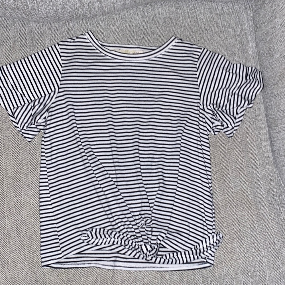 White and black blouse